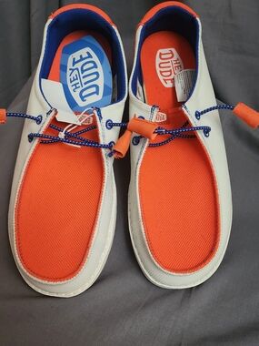 Hey Dude Wendy Fl Gators Orange, White & Blue Casual Boat Shoes